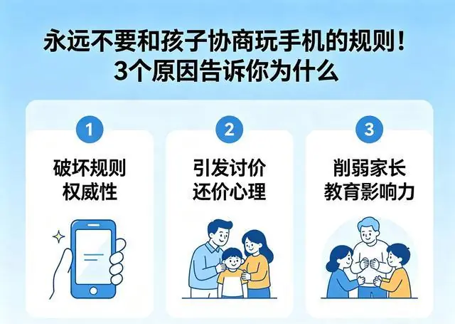 永远不要和孩子协商玩手机的规则!3个原因告诉你为什么
