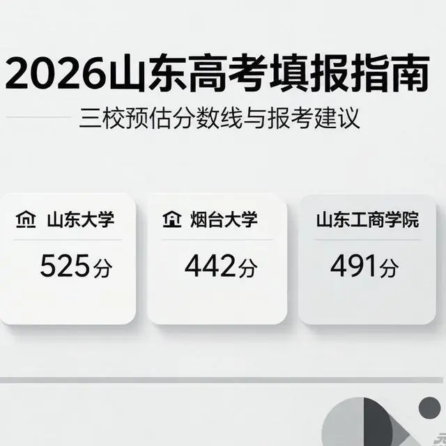 2026山东首批高校预估分出炉!山大、烟大、山东工商学院官方位次