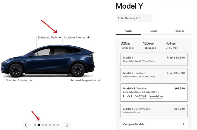 特斯拉官网更新 Model 3/Y 下订页面，车辆各项展示更直观！