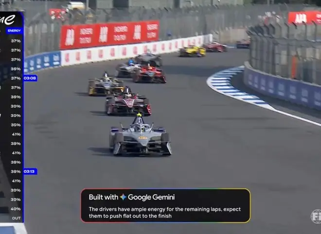 真·QQ飞车！「电动版F1」上海开赛，Gemini在线解说