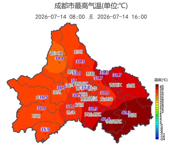 成都东部新区41.6℃！三伏天明日开启 ，四川盆地何时降温？