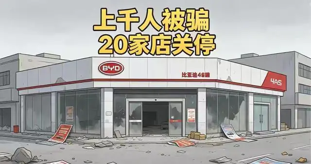 上千人被骗,比亚迪经销商爆雷,20家店人去楼空,曾是第一旗舰