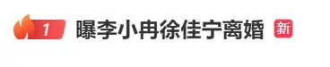 “曝李小冉徐佳宁离婚”冲上热搜，两人结婚已逾10年，目前双方均未回应