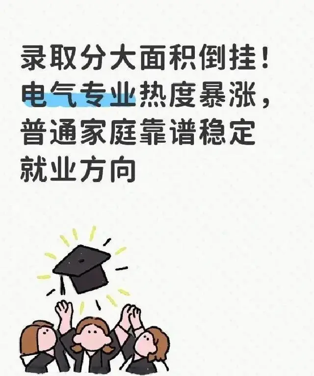 录取分大面积倒挂！电气专业热度暴涨，普通家庭靠谱稳定就业方向