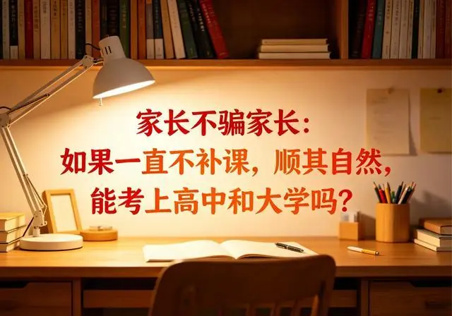 家长不骗家长：如果一直不补课，顺其自然，能考上高中和大学吗？