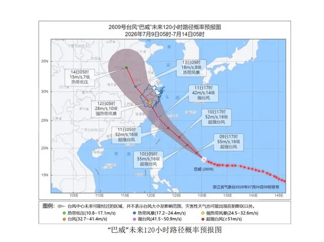 超强台风“巴威”逼近,浙江省启动海上防台风Ⅳ级应急响应