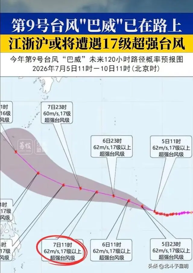 17级台风“巴威”瞄准华东，江浙沪这次恐怕躲不过