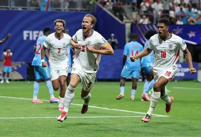 英格兰2-1逆转刚果（金）！凯恩梅开二度拯救三狮，戈登替补助攻双响