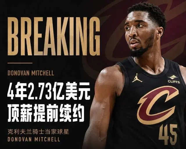 一夜3大消息!4年2.73亿续约,六队大交易达成,哈登按兵不动