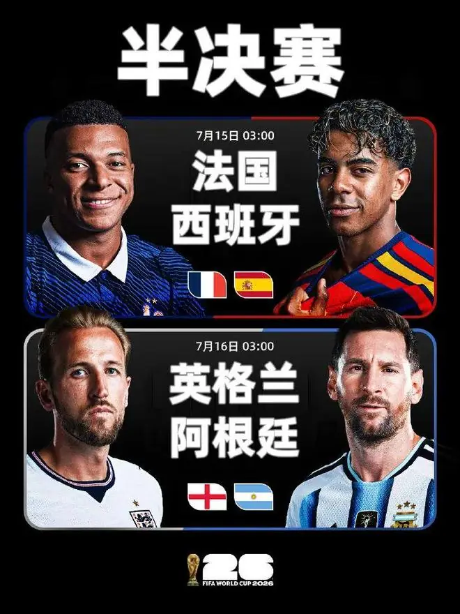 梅西再创历史！世界杯四强产生