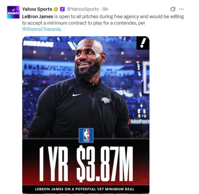 愿拿387万底薪!詹姆斯再度降低标准,对哈登和骑士意味着什么?