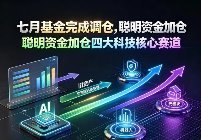七月基金完成调仓,聪明资金加仓四大科技核心赛道