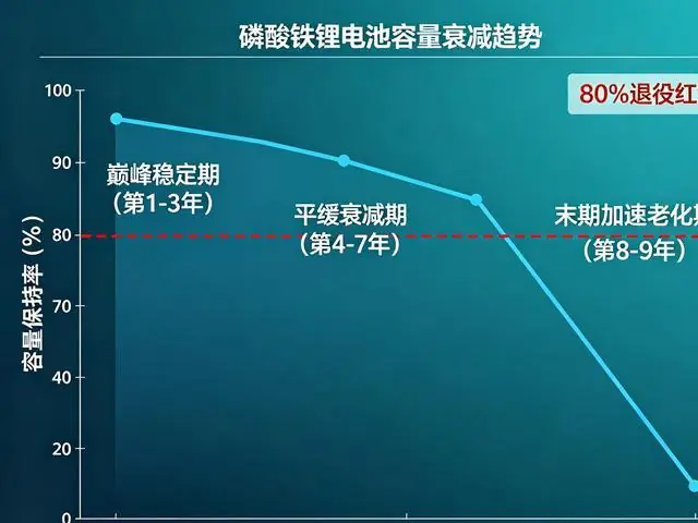 磷酸铁锂九年老化全过程:从满电到报废,衰减曲线详解