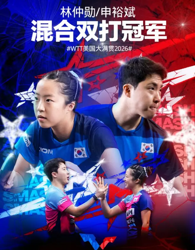 申裕斌颁奖笑成花儿!混双第9冠无愧世界第一 韩媒:越过乒坛高墙