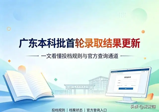 广东本科批首轮录取结果更新,一文看懂投档规则与官方查询通道