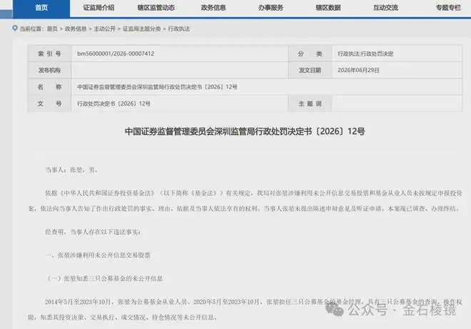 诺安前基金经理再曝“老鼠仓”,努力三年赚了7万,被罚没41万...